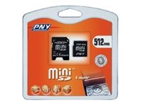 Projektoren: PNY P-SDM512-BX Mini Secure Digital SD Speicherkarte 512MB (Retailverpackung)