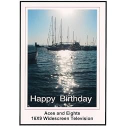 Aces and Eights: Widescreen TV: Greeting card: Merry Christmas