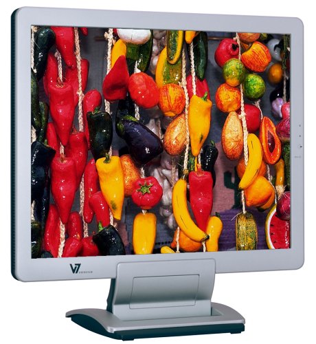 Verst&auml;rker und Receiver: V7 Videoseven L19FM 19 Zoll TFT Monitor schwarz/silber mit Lautsprechern (Kontrast 500:1, 12 Ms Reaktionszeit)