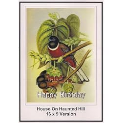 House On Haunted Hill: 16x9 Widescreen TV: Greeting Card: Happy Birthday