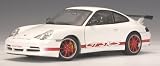 1/18 PORSCHE 911 GT3 RS 2004 ( WHITE )( W/ RED STRIPE ON TWO SIDES )