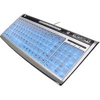 Speicherkarten: Revoltec LIGHTBOARD ADVANCED Tastatur USB saphir blau beleuchtet