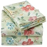 Waverly Full Green 100% Cotton Flannel Sheet Set