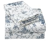Laura Ashley Sophia Queen Flannel Sheet Set