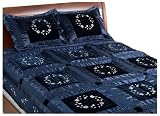 Ringlets of Romance Full/Queen Quilt Set, Cobalt Blue