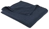 Fillmore Egyptian Cotton Navy Blanket,King
