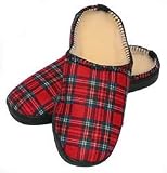 Dearfoams Plaid Clog Warm Slippers