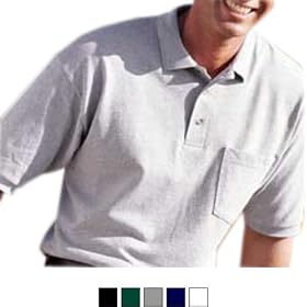 Cotton Deluxe by Anvil Pique Knit Sport Shirt with Pocket, (A-6030) by Anvil