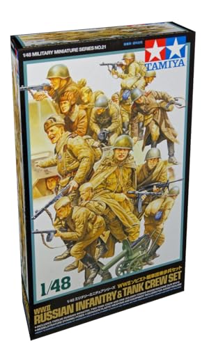 1/48 WWII Russian Infantry & Tank Set