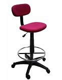 Burgundy Drafting Chair Office Or Classroom Chair