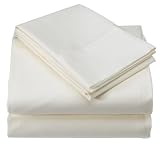Regal 300TC Twin Ivory 100% Cotton Sateen Sheet Set