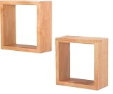 Lewis Hyman Jamestowne 8-by-8-Inch and 6-by-6-Inch Cube Shelf Set, English Oak #0195288