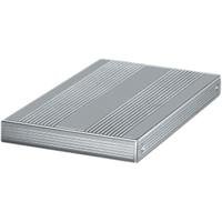 Elektronik und Foto: aixcase Aluminium silber Geh�use 2� 1 Laufwerk USB2.0 Silber