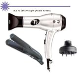 T3 Tourmaline II 83808 Professional Featherweight Hair Dryer with Diffuser + Free Babyliss 2590 1-1/2" Ceramic Flat Iron + 3 ceramic combs