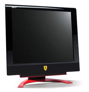 Elektronik Und Foto: Acer F-19 19 Zoll TFT Monitor DVi schwarz, rot, anthrazit mit TV Tuner (Kontrast 550:1, 8 Ms Reaktionszeit)