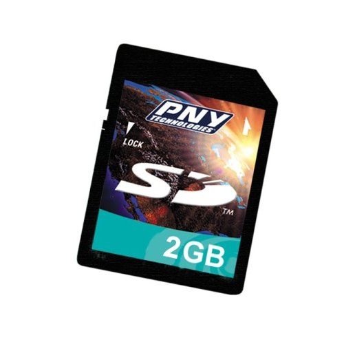 Projektoren: PNY P-SD2GB-BX Secure Digital SD Speicherkarte 2GB (Retailverpackung)