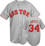 David Ortiz Boston Red Sox Road Grey MLB Replica Jersey