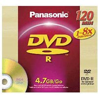 Projektoren: Panasonic DVD-R Disk 10Pk. DVD-R Rohling 4700 MB 120 Minuten 8 x Speed Slimcase