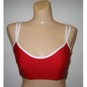 Double Strap Sports Top with Contrasting Color Straps - Fitted Front by Breakers