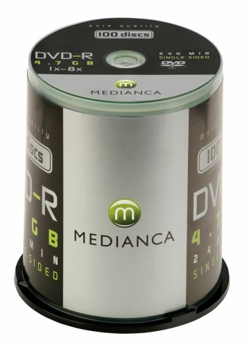 MP3 Player: Medianca DVD-R 100er Spindel 8x Speed DVD-Rohlinge