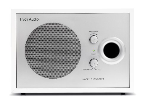 TV Ger&auml;te: Tivoli Model Sub Aktiver Subwoofer weiss/silber