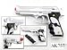 Silver Beretta Style Airsoft Spring Pistol