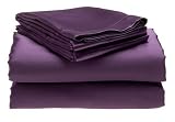 Royal Opulence 100% Woven Polyester Satin Queen Sheet Set, Purple