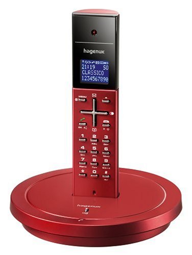 Heimkinosysteme: Hagenuk Classico schnurloses Telefon rot