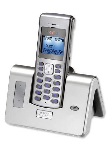 Elektronik und Foto: AEG/ITM Premio 300 Telefon schnurlos digital 50 Nummern LCD silber