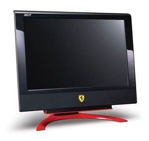 Elektronik Und Foto: Acer F-17 17 Zoll TFT Monitor schwarz, rot, anthrazit DVI mit TV-Tuner (Kontrast 500:1, 8Ms Reaktionszeit)