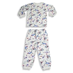 Adorable Cottons - Toddler Boys 2-Piece Pajama Set, Grey, Royal, Red by Agabang