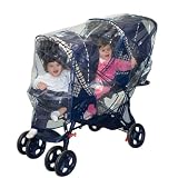 Deluxe Tandem Stroller Rain Cover