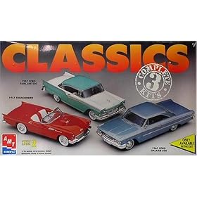 Classic Ford Car Gift Set 3 Model Kits 57 Ford Fairlane 500, 1963 Galaxie 500 and 1957 Thunderbird AMT by AMT ERTL Model Kits