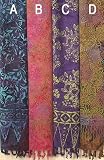 10"x 66" Rayon Batik Scarves