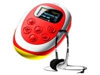 MP3 Player: Maxfield MAX-JOY Tragbarer MP3-Player 256 MB (erweiterbar mit SD/-MMC Card) rot/gelb