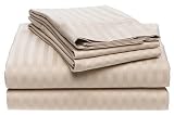 Royal Opulance 1000 Thread Count 100% Cotton Sateen Stripe King Pillow Cases, Linen