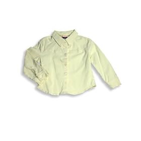 Ave.blu - Toddler Girls Button Down Corduroy Long Sleeved Shirt, Cream by AVE BLU
