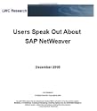 Users Speak Out About SAP NetWeaver