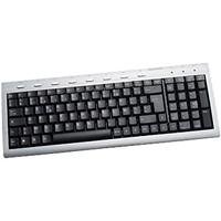 Kompaktanlagen: KeySonic ACK-2031UM Tastatur USB 105 Tasten MS W98 D Silber