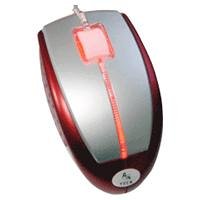 Elektronik und Foto: A-Four Tech OP-20 rot Maus optisch PS/2 + USB 3 Tasten 800 dpi + Tastenrad silber