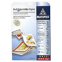 MP3 Player: MAY+SPIES Profi Color Inkjet, matt, beschichtet, wei� Papier A4 50 Bl�tter 120 g/m� Tintenstraldrucker