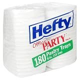 Hefty 6" Pastry Snack Foam Plates, Case Pack, Six - 180 Count Packs (1080 Plates)