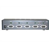 4 Port SVGA Splitter Extender Plus Audio 2 DB15 F Dual Rca R/w F