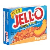 Kraft Jell-O Sugar-Free Gelatin Dessert, Peach, 0.6-Ounce Boxes (Pack of 24)