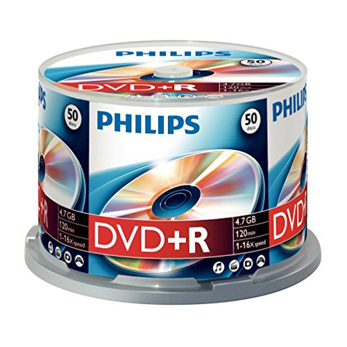 Projektoren: Philips DVD+R Disk 50Pk. DVD+R Rohling 4700 MB 120 Minuten 16 x Speed Spindel