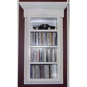 60 inch in-the-wall DVD media storage shelf