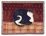 Warren Kimble Fat Cat Throw Blanket