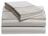 Touch of Paradise Firenze 360-Thread-Count 100% Cotton Jacquard Queen Sheet Set, Champagne