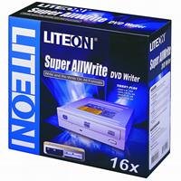 Lautsprecher: Lite-On DVD brenner intern Retail IDE (+16X8X -16X6X DL+8X-4X R5X, Nero 6, PowerDVD)