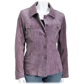 Brandon Thomas Women's Plus Size Suede Button Front Patch Pocket Alicia Jacket by Brandon Thomas
